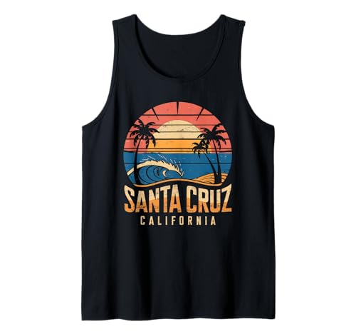 Santa Cruz Tshirt Herren California Surf Kalifornien Retro Tank Top von Santa Cruz Tshirt Herren Kalifornien Retro Vintage
