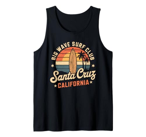 Santa Cruz Tshirt Herren California Surf Kalifornien Retro Tank Top von Santa Cruz Tshirt Herren Kalifornien Retro Vintage