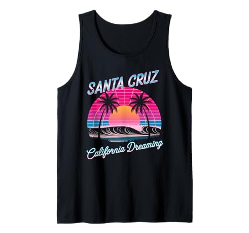 Santa Cruz Tshirt Herren California Surf Kalifornien Retro Tank Top von Santa Cruz Tshirt Herren Kalifornien Retro Vintage