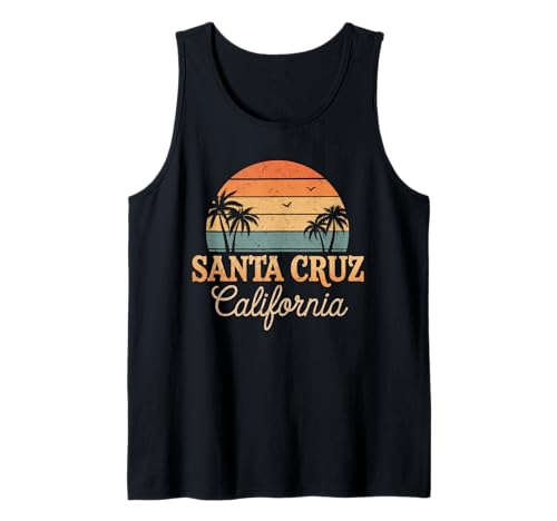 Santa Cruz Tshirt Herren California Surf Kalifornien Retro Tank Top von Santa Cruz Tshirt Herren Kalifornien Retro Vintage