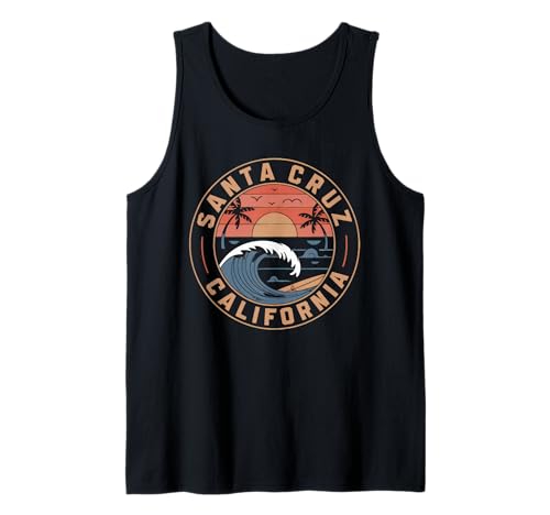 Santa Cruz Tshirt Herren California Surf Kalifornien Retro Tank Top von Santa Cruz Tshirt Herren Kalifornien Retro Vintage