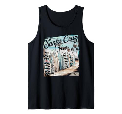 Santa Cruz Tshirt Herren California Surf Kalifornien Retro Tank Top von Santa Cruz Tshirt Herren Kalifornien Retro Vintage