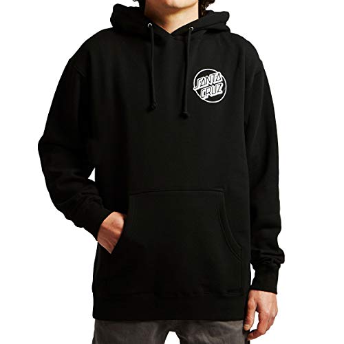 SANTA CRUZ Herren Pullover Hooded Heavyweight Sweatshirt Opus Dot Skate Sweatshirt, Schwarz/Weiß, X-Large von Santa Cruz