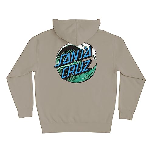 SANTA CRUZ Herren Pullover Hooded Sweatshirt Wave Dot Skate Sweatshirt, Cement, Small von Santa Cruz