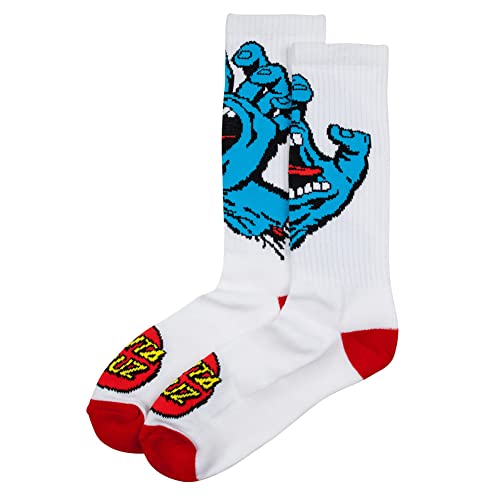 SANTA CRUZ Socken Screaming Hand Socks Original garantiert, weiß blau, One size von Santa Cruz