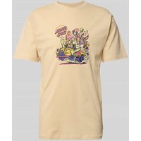 SANTA CRUZ T-Shirt mit Label-Print Modell 'JOHNSON' in Beige, Größe M von Santa Cruz