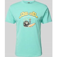 SANTA CRUZ T-Shirt mit Label-Print Modell 'WINKOWSKI' in Tuerkis, Größe M von Santa Cruz
