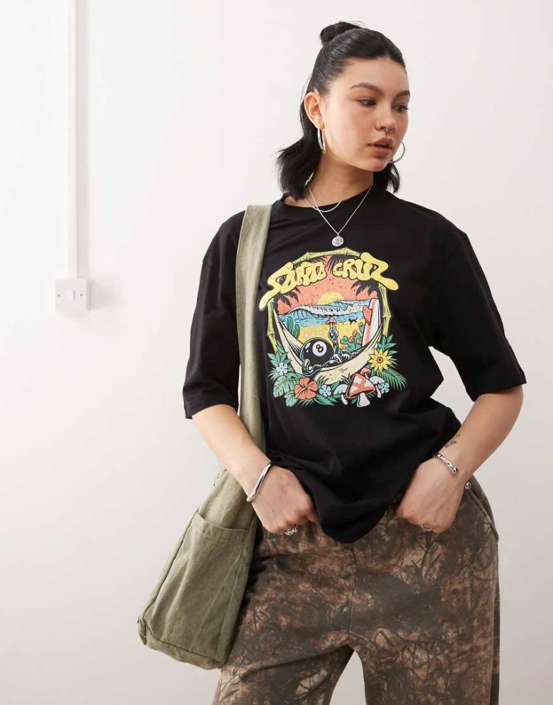 Santa Cruz - 8Ball - T-Shirt in Schwarz mit Skate-Print von Santa Cruz