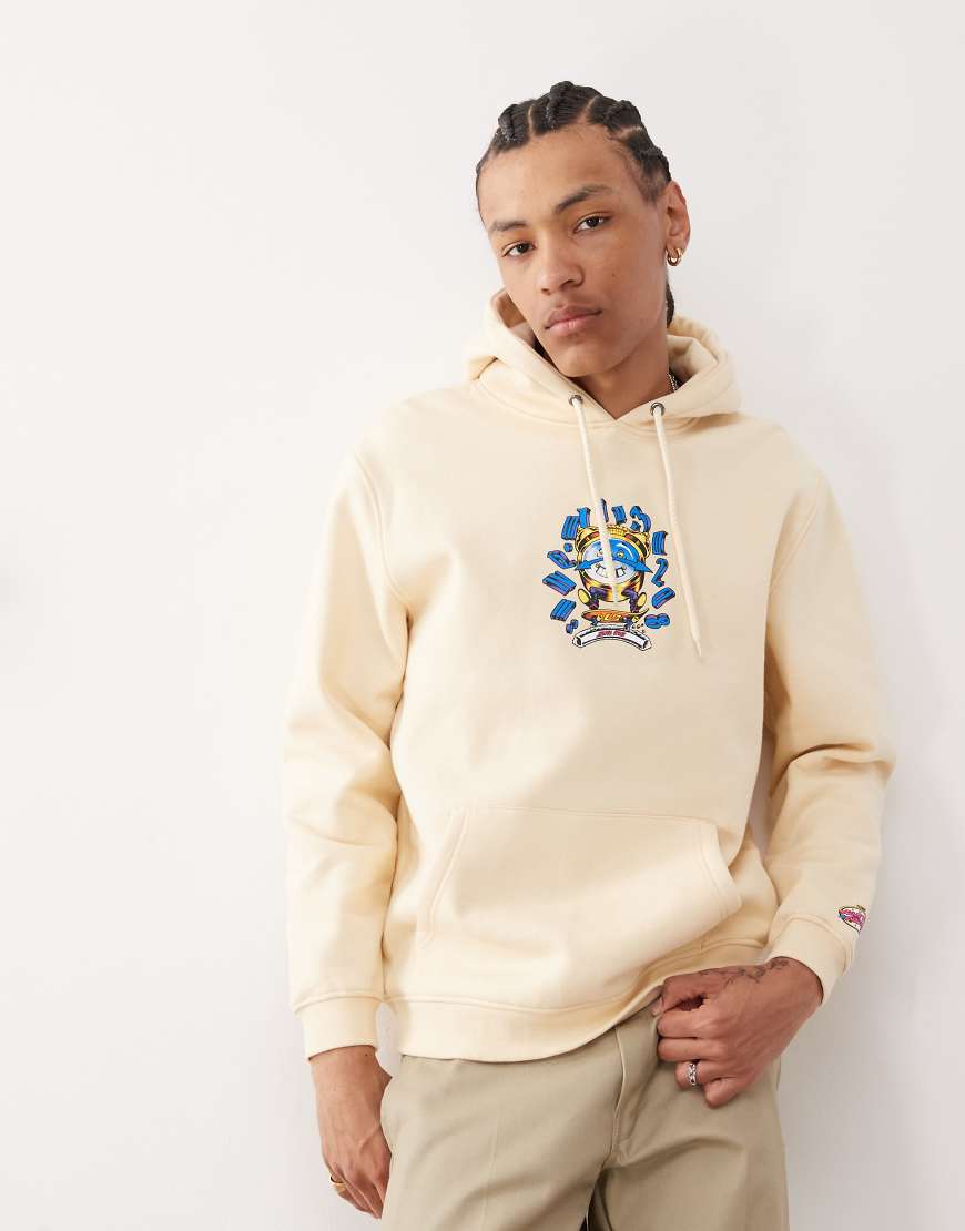 Santa Cruz - All Round - Kapuzenpullover in Beige mit grafischem Uhren-Logo-Neutral von Santa Cruz