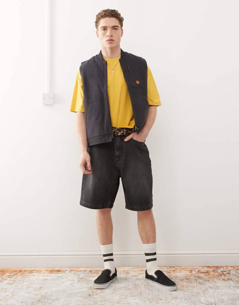 Santa Cruz - Big - Denim-Shorts in verwaschenem Schwarz von Santa Cruz