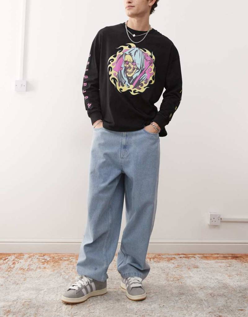 Santa Cruz Big - Weite Jeans in hellblauer Waschung von Santa Cruz