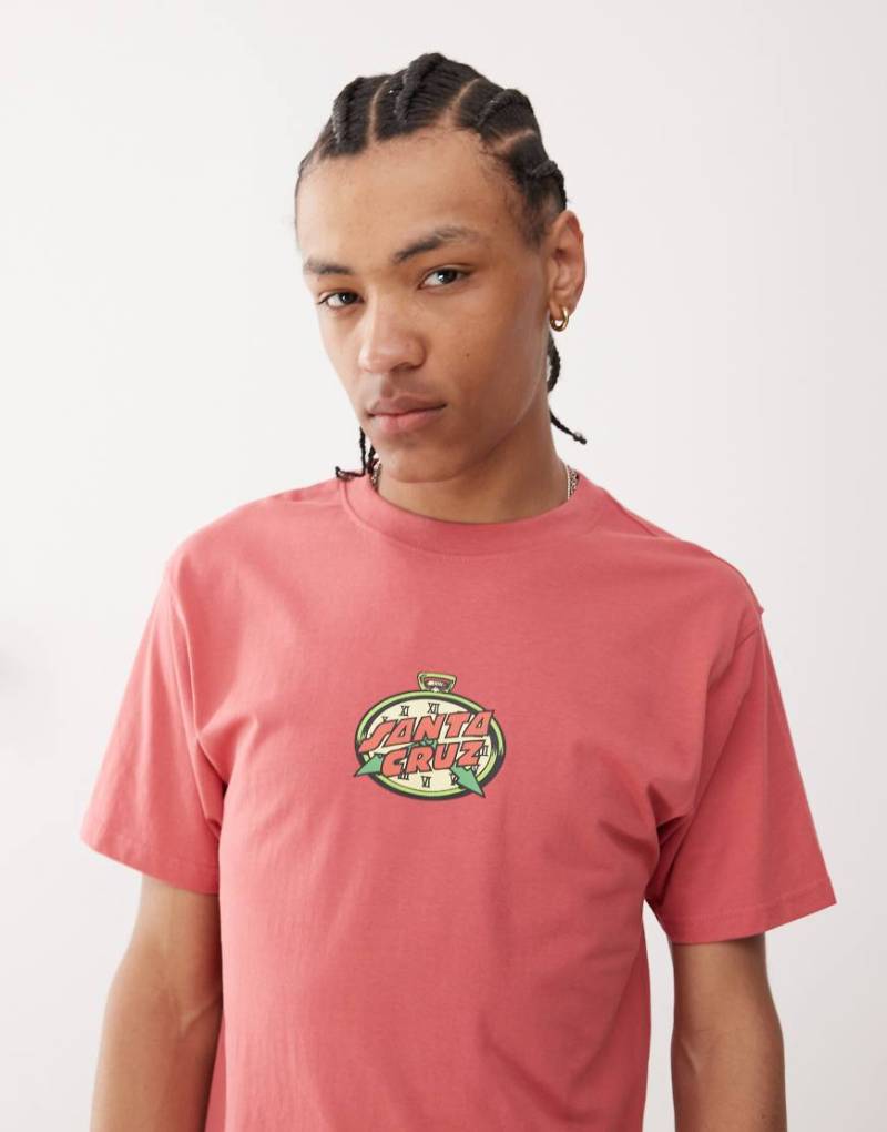 Santa Cruz - Clock Dot - T-Shirt in Rot mit Logoprint von Santa Cruz