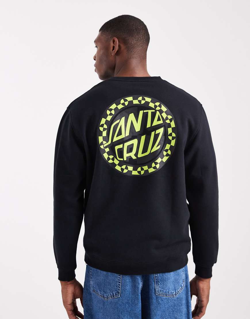 Santa Cruz - Crash Dot - Sweatshirt in Schwarz mit Logo und Rückenprint von Santa Cruz