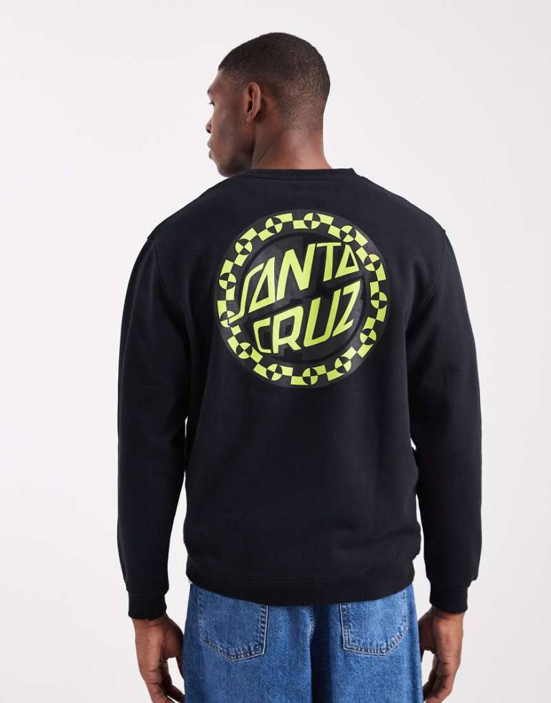Santa Cruz - Crash Dot - Sweatshirt in Schwarz mit Logo und Rückenprint von Santa Cruz