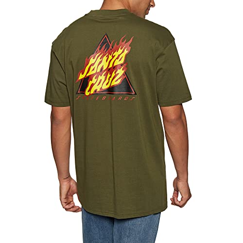 Santa Cruz Flamed Not A Dot T-Shirt, Uniform Grün (AS8, Alpha, X_L, Regular, Regular, XL), Uniform Green, XL von Santa Cruz
