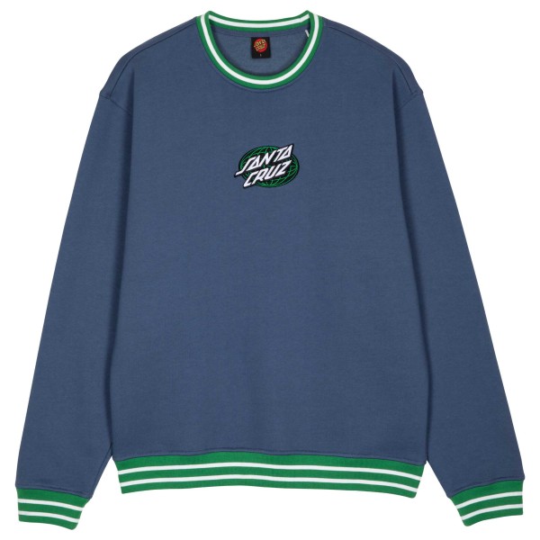 Santa Cruz - Global Oval Dot Front Crew - Pullover Gr M blau von Santa Cruz