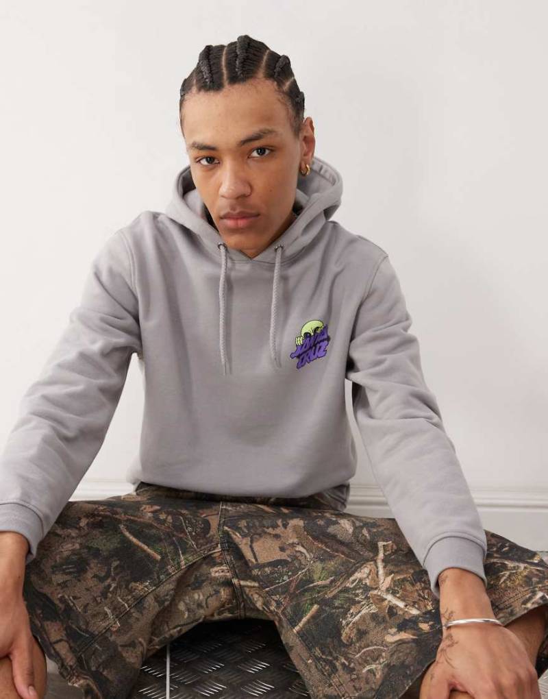 Santa Cruz - Invasion - Kapuzenpullover in Grau mit Logografik auf dem Rücken von Santa Cruz