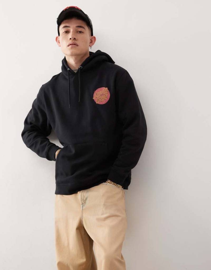 Santa Cruz - Kapuzenpullover in Schwarz mit Logo und Rückenprint von Santa Cruz