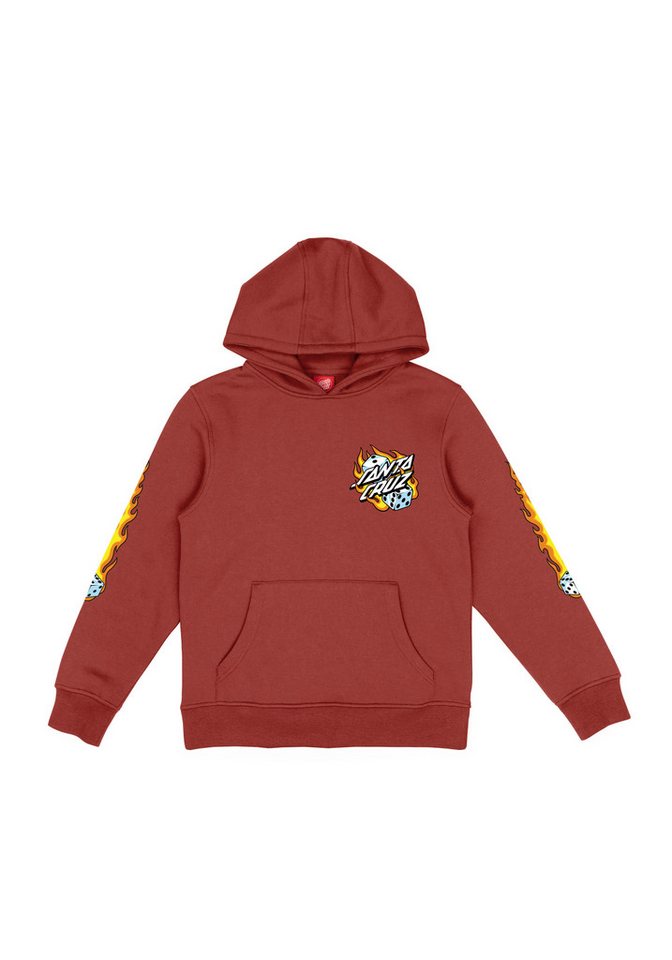 Santa Cruz Kapuzensweatshirt YOUTH FLAMING DICE DOT HOOD von Santa Cruz