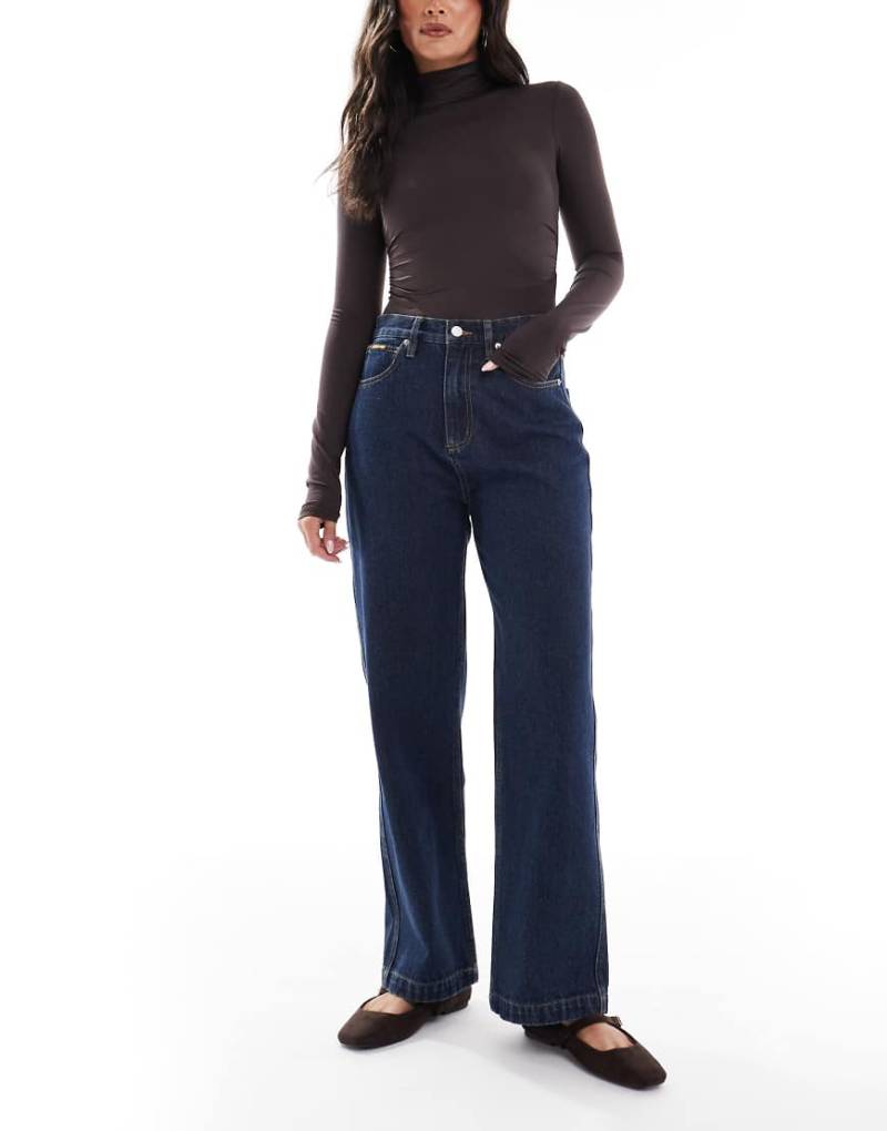 Santa Cruz - Klassische Baggy-Jeans in dunklem Indigo mit weitem Bein-Blau von Santa Cruz