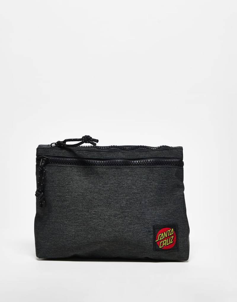 Santa Cruz - Klassische Umhängetasche in Dunkelgrau mit Etikett-Logo von Santa Cruz