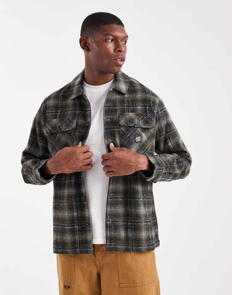 Santa Cruz - Langärmliges Hemd in Olivgrün kariert mit zwei Brusttaschen-Bunt Santa Cruz - Langärmliges Hemd in Olivgrün kariert mit zwei Brusttaschen-Bunt von Santa Cruz