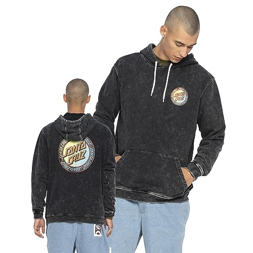 Santa Cruz Loud Ringed Dot Hoodie Herren Kapuzenpullover Black Acid Wash XL von Santa Cruz