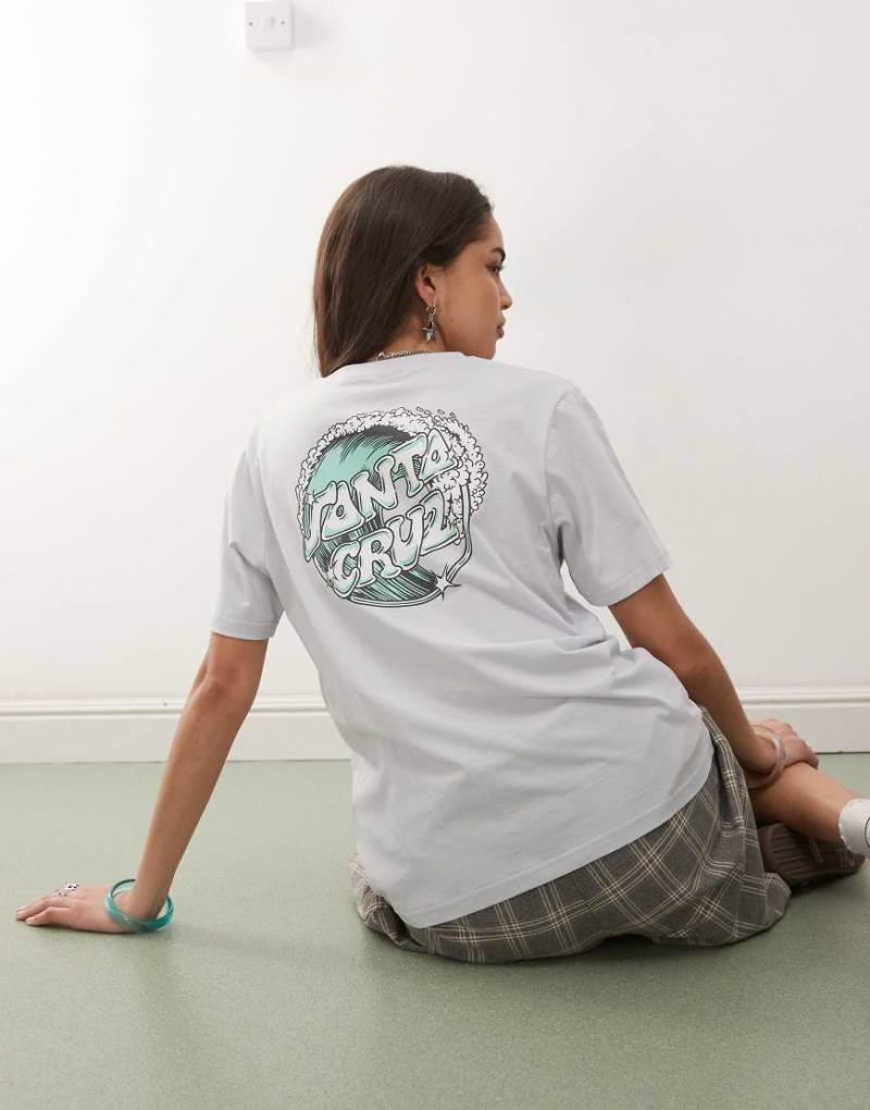 Santa Cruz - Offshore - T-Shirt in Hellblau mit Brust- und Rückenprint von Santa Cruz