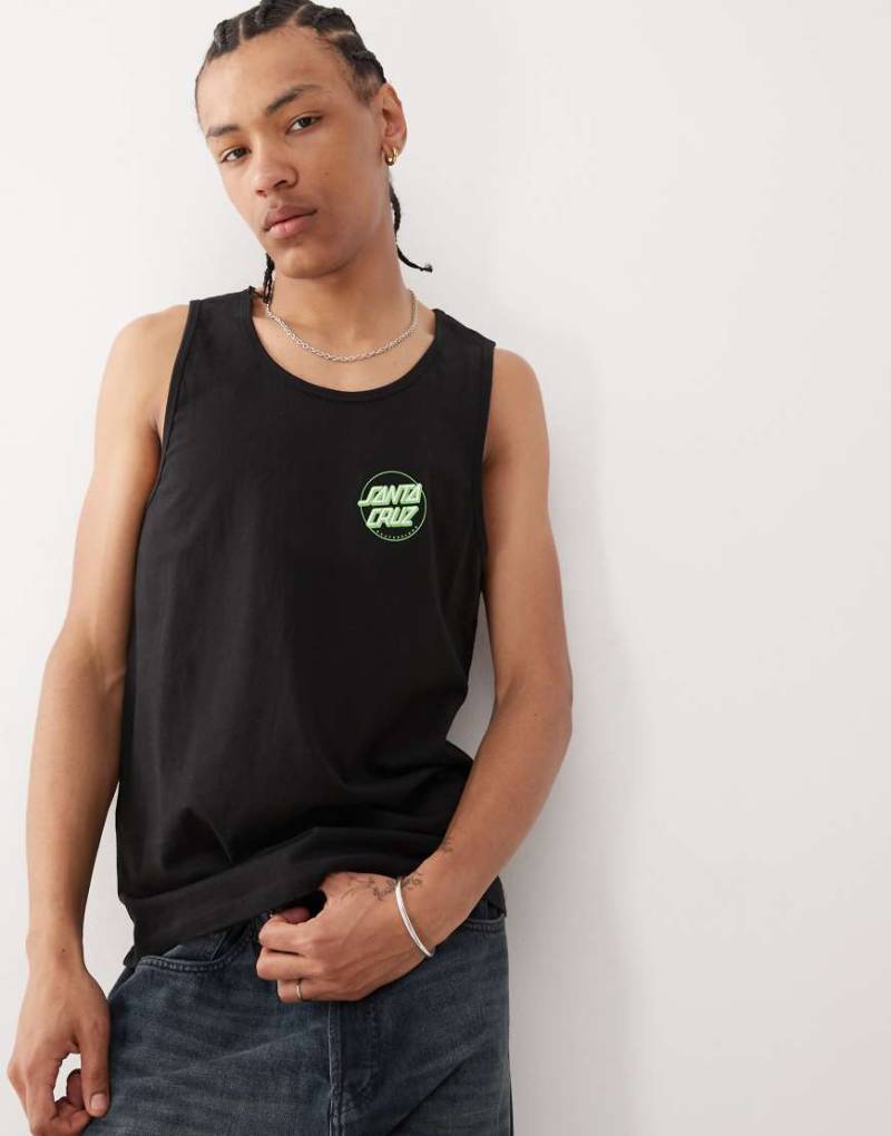 Santa Cruz - Partial Dot - Trägershirt in Schwarz mit Logo- und Rückenprint von Santa Cruz