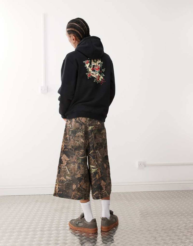 Santa Cruz - Screaming Rose - Kapuzenpullover in Schwarz mit Logografik auf dem Rücken von Santa Cruz