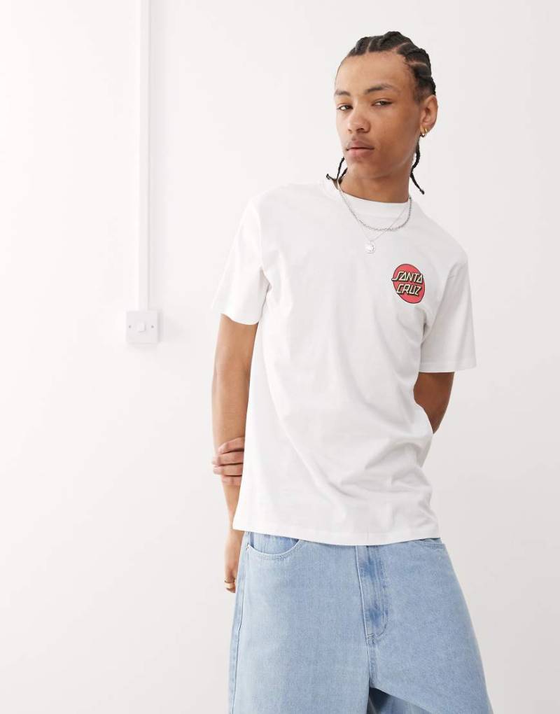 Santa Cruz - Screaming Rose - T-Shirt in Weiß mit Logoprint auf dem Rücken von Santa Cruz