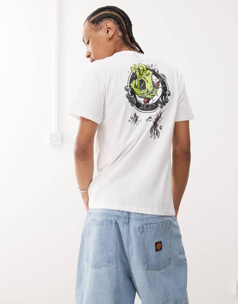 Santa Cruz - Screaming Target - T-Shirt in Weiß mit Logografik auf dem Rücken von Santa Cruz