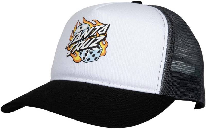 Santa Cruz Snapback Cap Flaming Dice Dot Meshback von Santa Cruz