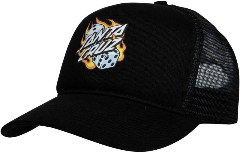 Santa Cruz Snapback Cap Flaming Dice Dot Meshback von Santa Cruz