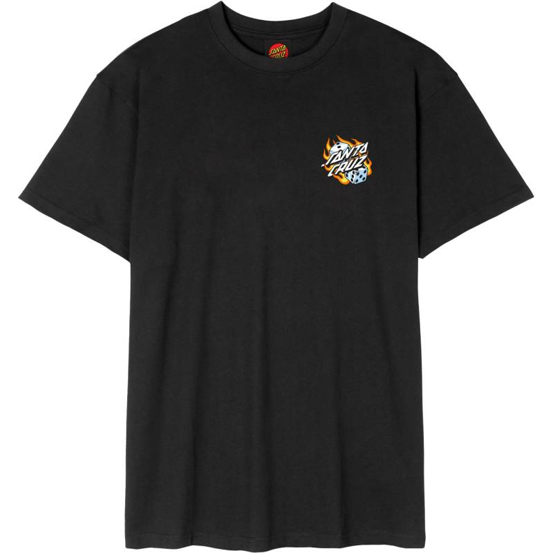Santa Cruz T-Shirt Flaming Dice Dot Chest T von Santa Cruz