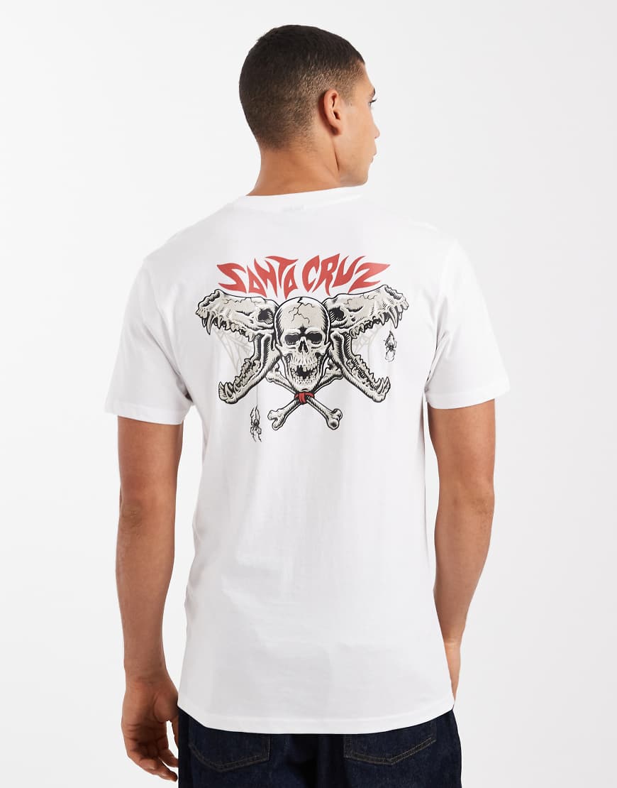 Santa Cruz - Torch Bones - T-Shirt in Weiß mit Rückenprint und Logo von Santa Cruz