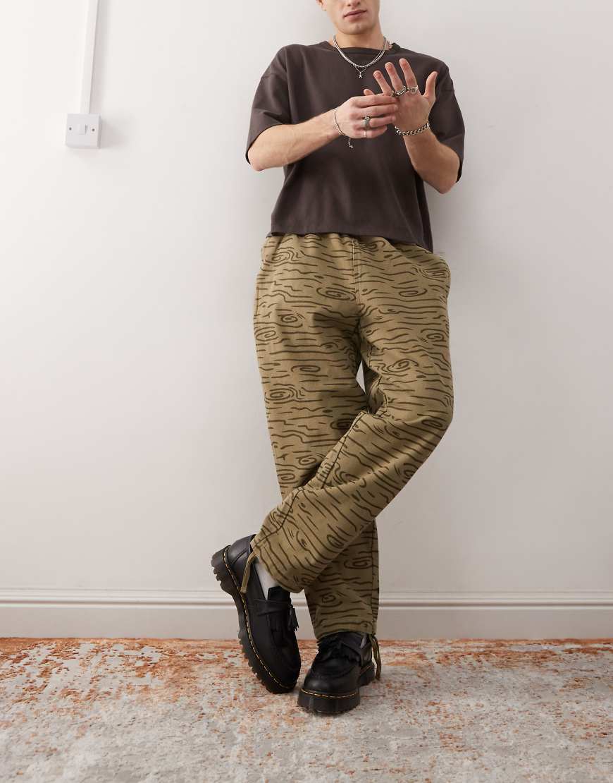 Santa Cruz - Unite - Hose in Beige mit Holzmaserungsmuster-Neutral Santa Cruz - Unite - Hose in Beige mit Holzmaserungsmuster-Neutral von Santa Cruz