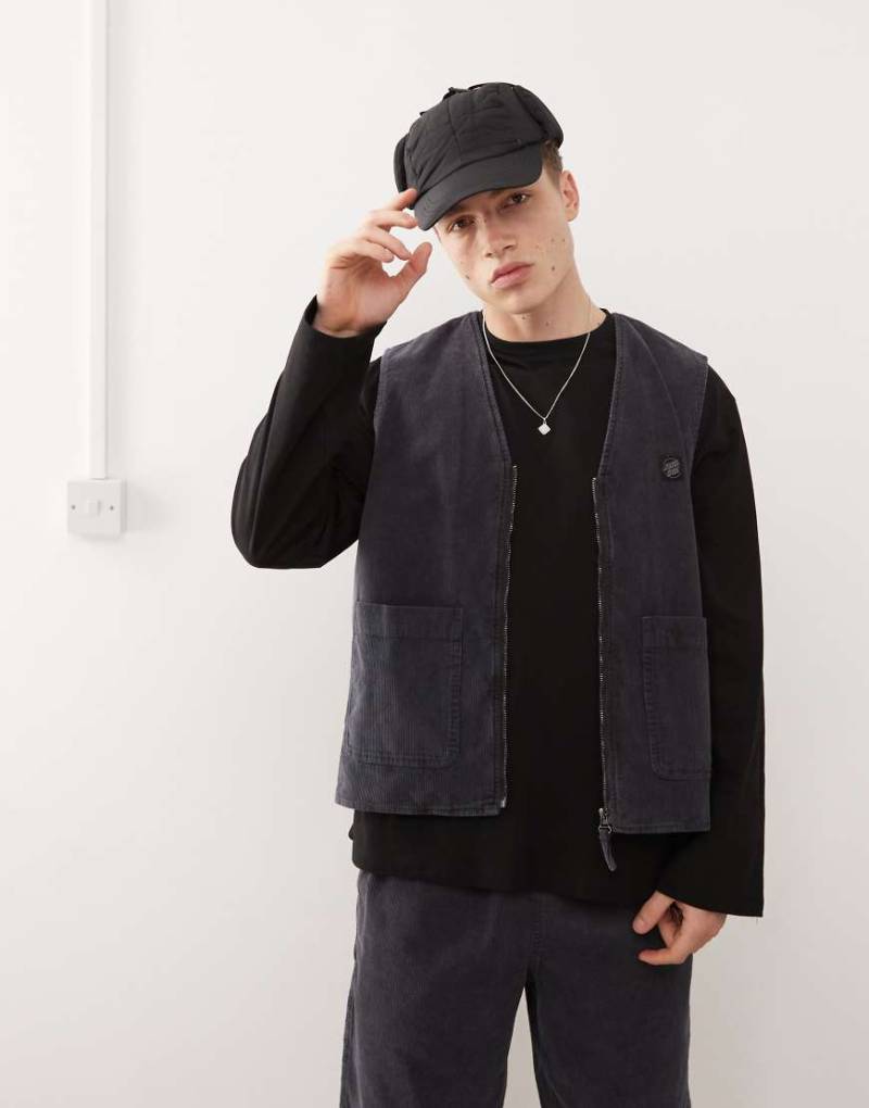 Santa Cruz - Weste in Schwarz mit V-Ausschnitt von Santa Cruz