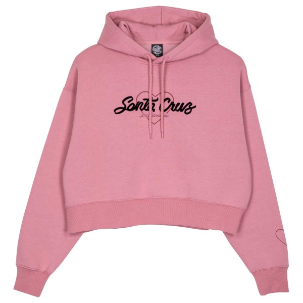 Santa Cruz - Women's Love Script Front Hood - Pullover Gr 6 rosa von Santa Cruz