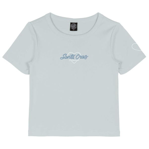 Santa Cruz - Women's Love Script Front T-Shirt - T-Shirt Gr 10 grau von Santa Cruz
