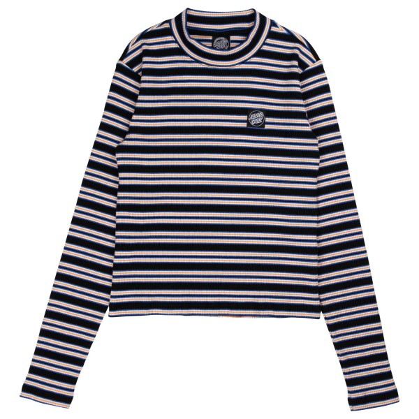 Santa Cruz - Women's Opus Dot Mock Neck L/S Top - Longsleeve Gr 8 grau von Santa Cruz