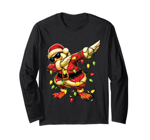 Dabbing Santa Goose Xmas Light Lustiges Weihnachts-T-Shirt für Kinder Langarmshirt Dabbing Santa Goose Xmas Light Lustiges Weihnachts-T-Shirt für Kinder Langarmshirt von Santa Goose Dabbing Christmas Shirts for Women
