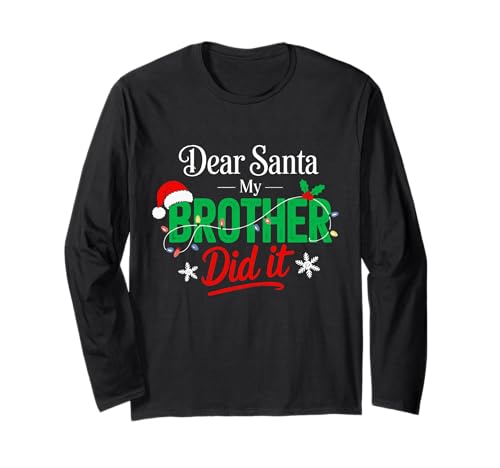 Lieber Weihnachtsmann, Mein Bruder hat es gemacht, lustige Weihnachten, Jungen, Mädchen, Kinder Langarmshirt Lieber Weihnachtsmann, Mein Bruder hat es gemacht, lustige Weihnachten, Jungen, Mädchen, Kinder Langarmshirt von Santa My Brother Did It Toddler Pajamas