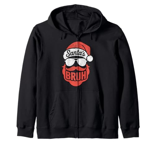 Santa's Bruh Meme Lustiger Spruch für Bruder Jungen Männer Kapuzenjacke von Santa's Bruh Meme Funny Saying for Brother