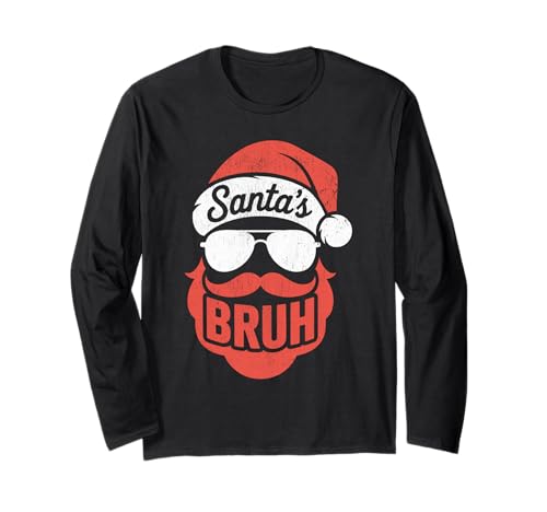 Santa's Bruh Meme Lustiger Spruch für Bruder Jungen Männer Langarmshirt von Santa's Bruh Meme Funny Saying for Brother