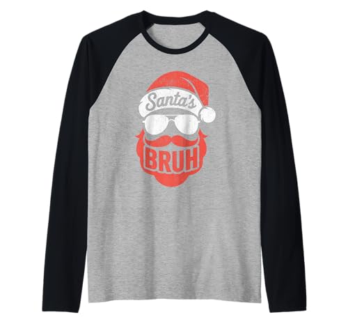 Santa's Bruh Meme Lustiger Spruch für Bruder Jungen Männer Raglan von Santa's Bruh Meme Funny Saying for Brother