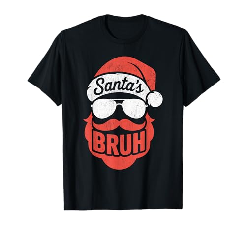 Santa's Bruh Meme Lustiger Spruch für Bruder Jungen Männer T-Shirt von Santa's Bruh Meme Funny Saying for Brother