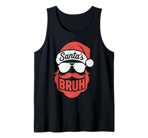 Santa's Bruh Meme Lustiger Spruch für Bruder Jungen Männer Tank Top von Santa's Bruh Meme Funny Saying for Brother