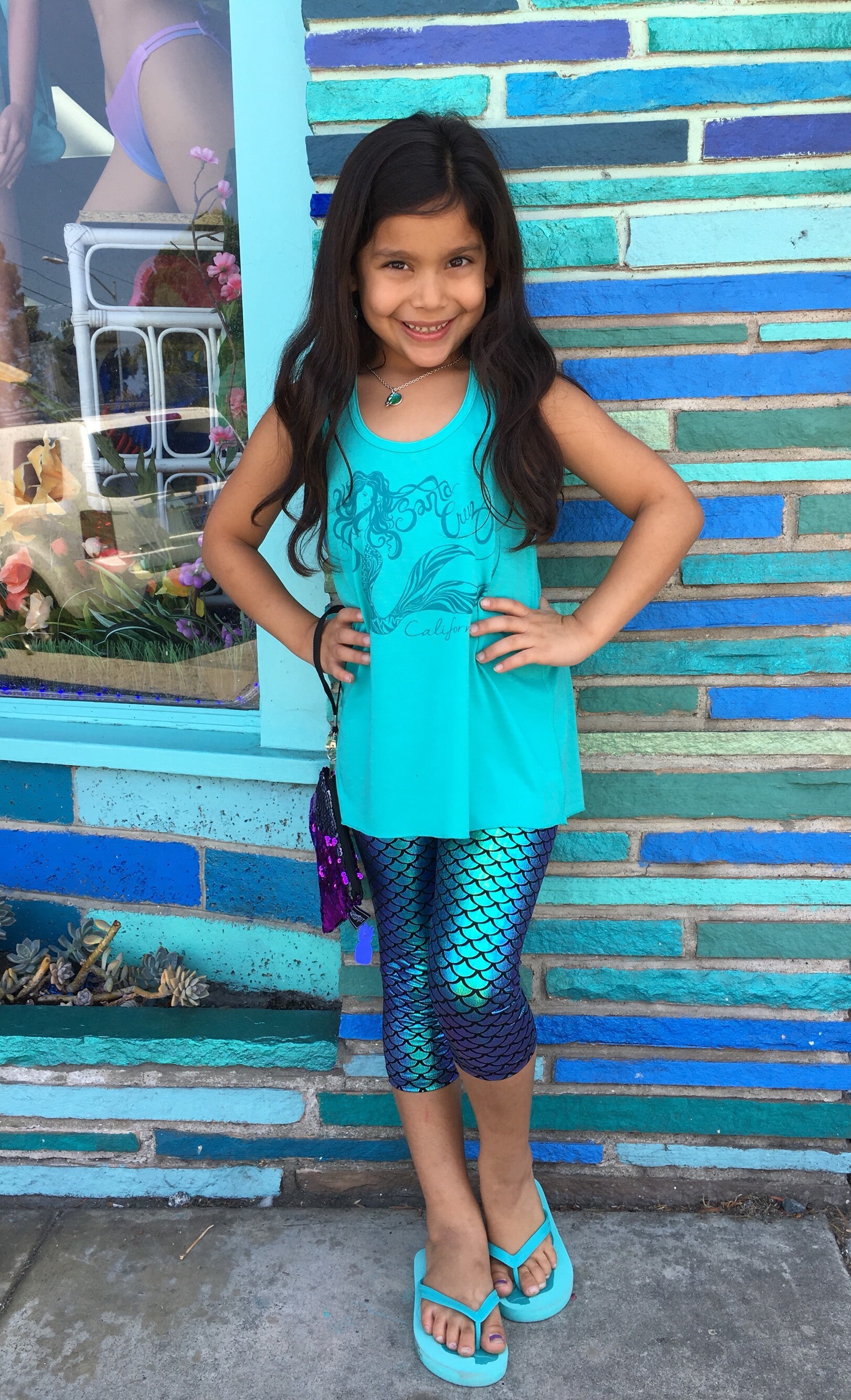 Meerjungfrau Eve Santa Cruz California Flowy Jugend Racertank von SantaCruzMermaidShop