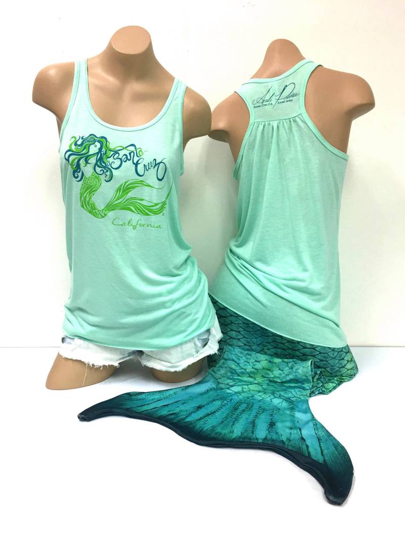Mermaid Mint Flowy Racerback Mermaid Mint Flowy Racerback von SantaCruzMermaidShop
